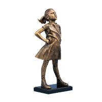 Bronze fearless girl statue