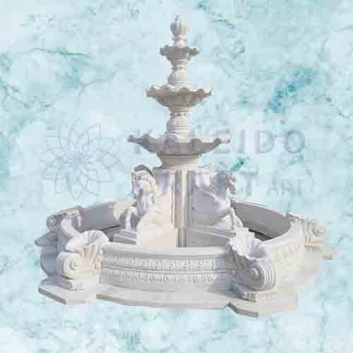marble horse fountains